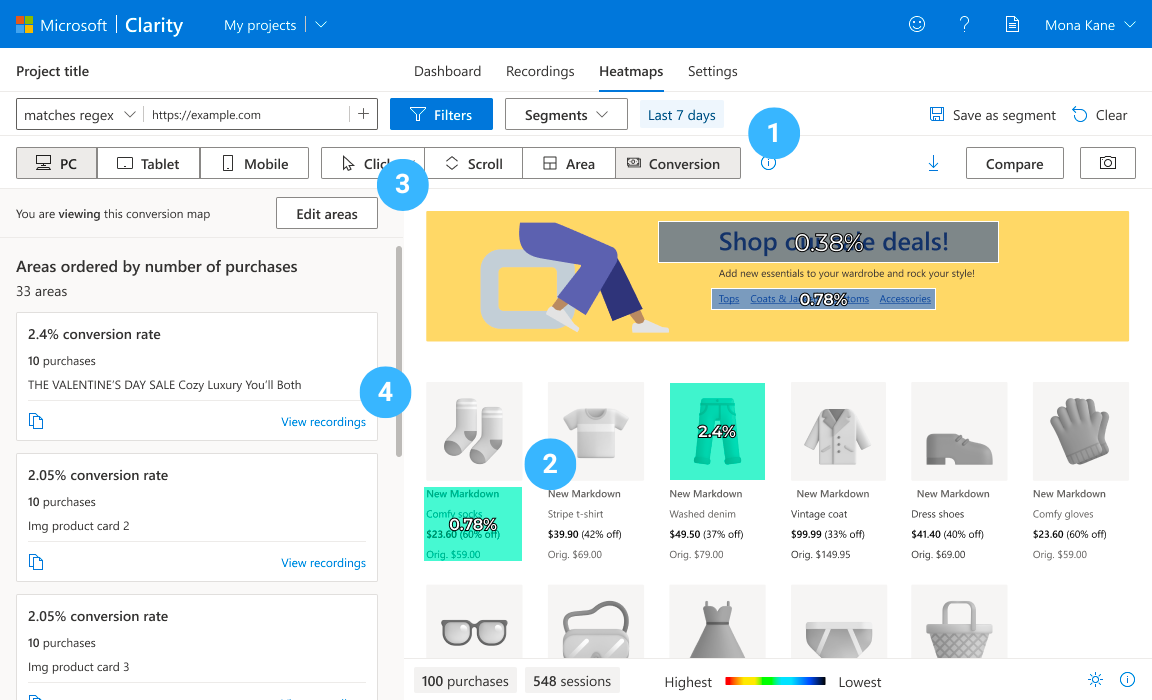 Microsoft Clarity - Free Heatmaps & Session Recordings