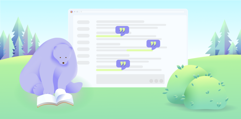 polar bear reading a book, ai citations in background