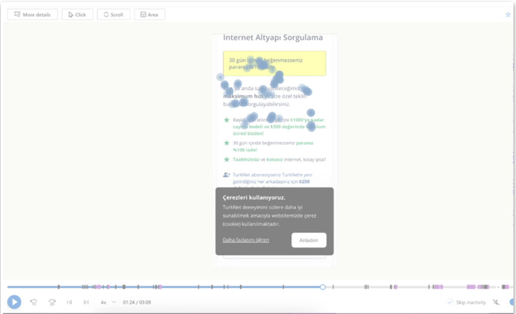 image of heatmap on site