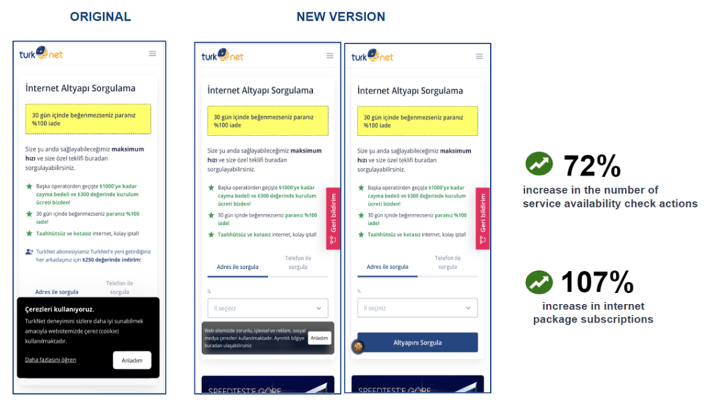 Shows the before and after using Clarity